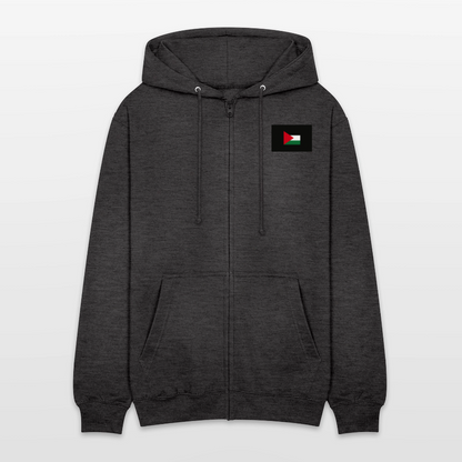 Veste à capuche unisexe Palestine - charbon