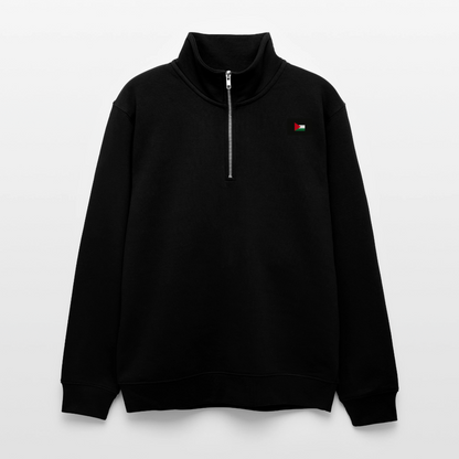 Sweat col montant zippé unisexe Palestine - noir