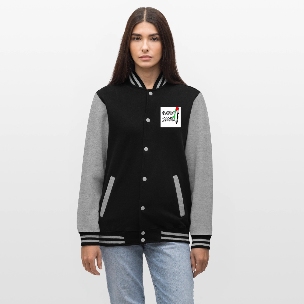 Veste Teddy🇵🇸🇵🇸 - noir/gris chiné