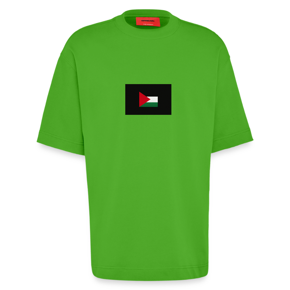 T-shirt bio épais oversize fabriqué en UE palestine - Apple Neon