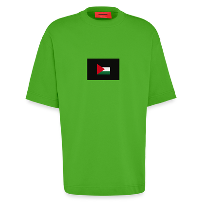 T-shirt bio épais oversize fabriqué en UE palestine - Apple Neon