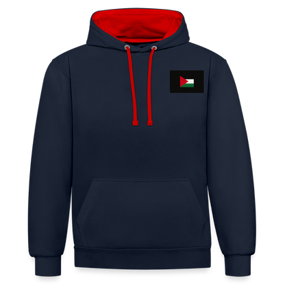 Sweat-shirt contraste Palestine - bleu marine/rouge