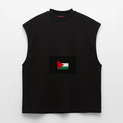 Débardeur bio épais oversize fabriqué en UE palestine - SOLID BLACK