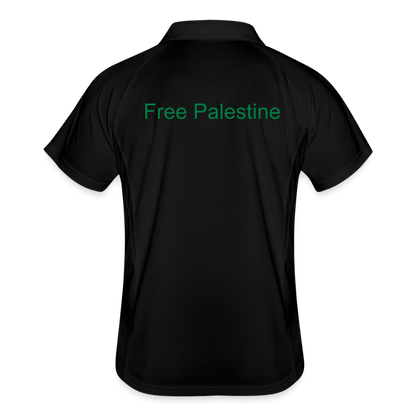 Men's Polo breathable Palestine - black/red