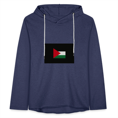 Sweat-shirt à capuche léger unisexe Palestine - marine chiné