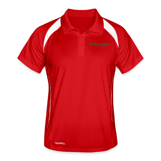 Men's Polo breathable Palestine - red/white