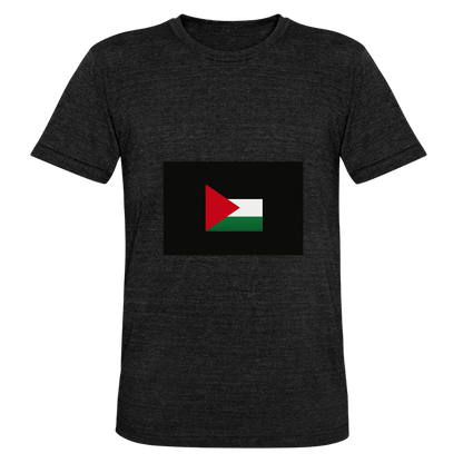 T-shirt chiné Bella + Canvas Unisexe Palestine - noir chiné