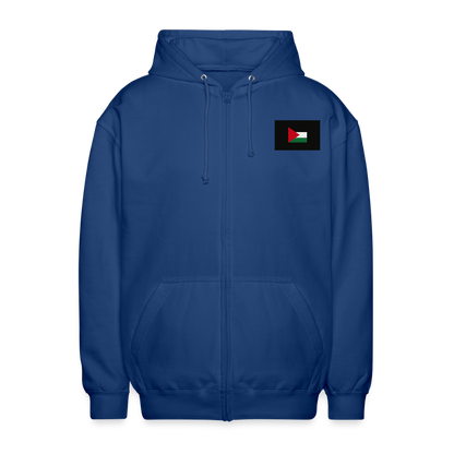 Veste à capuche unisexe Palestine - bleu royal