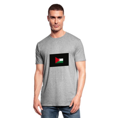 T-shirt polycoton Unisexe Palestine - gris chiné
