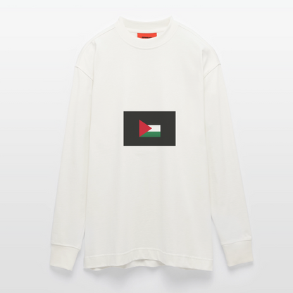 Manches longues bio épais oversize fabriqué en UE palestine - OFF WHITE