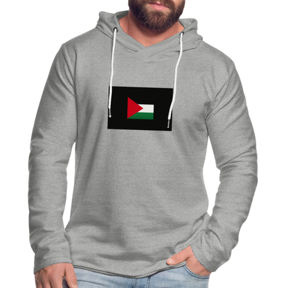 Sweat-shirt à capuche léger unisexe Palestine - gris chiné