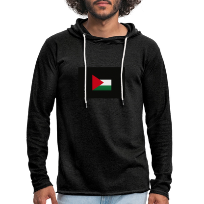 Sweat-shirt à capuche léger unisexe Palestine - charbon