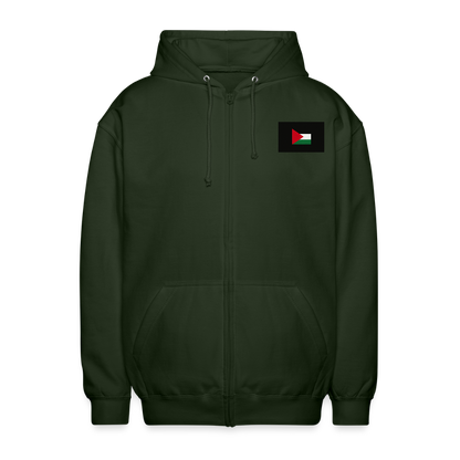 Veste à capuche unisexe Palestine - vert forêt