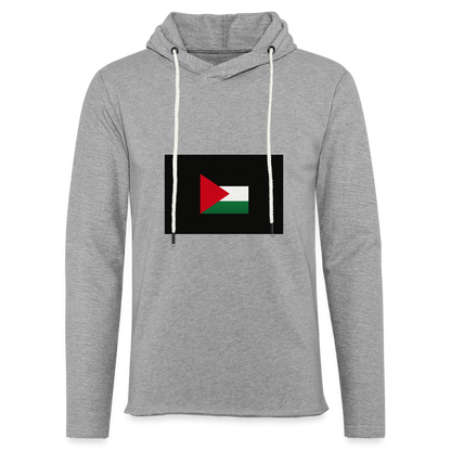 Sweat-shirt à capuche léger unisexe Palestine - gris chiné