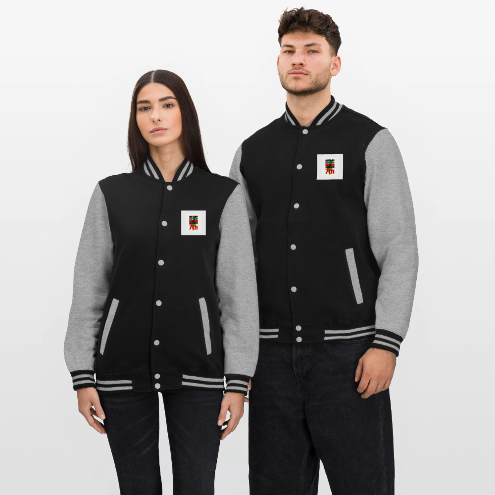 Veste Teddy - noir/gris chiné