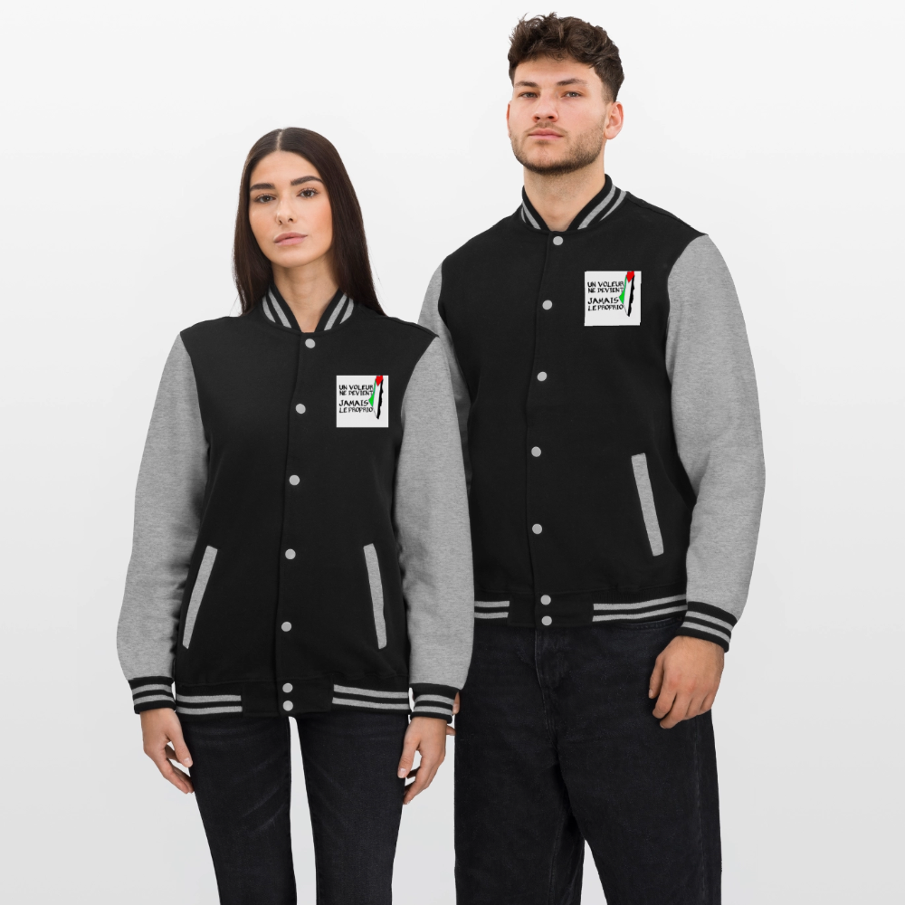 Veste Teddy🇵🇸🇵🇸 - noir/gris chiné