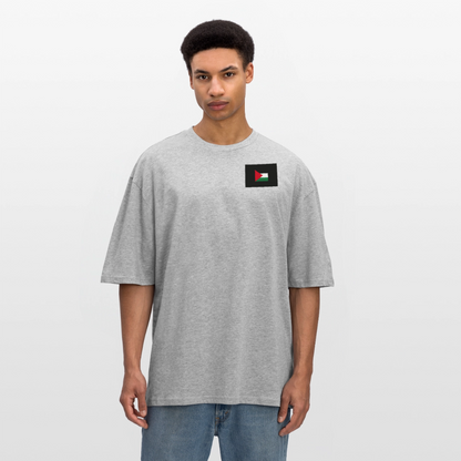 T-shirt oversize unisexe Palestine - gris chiné