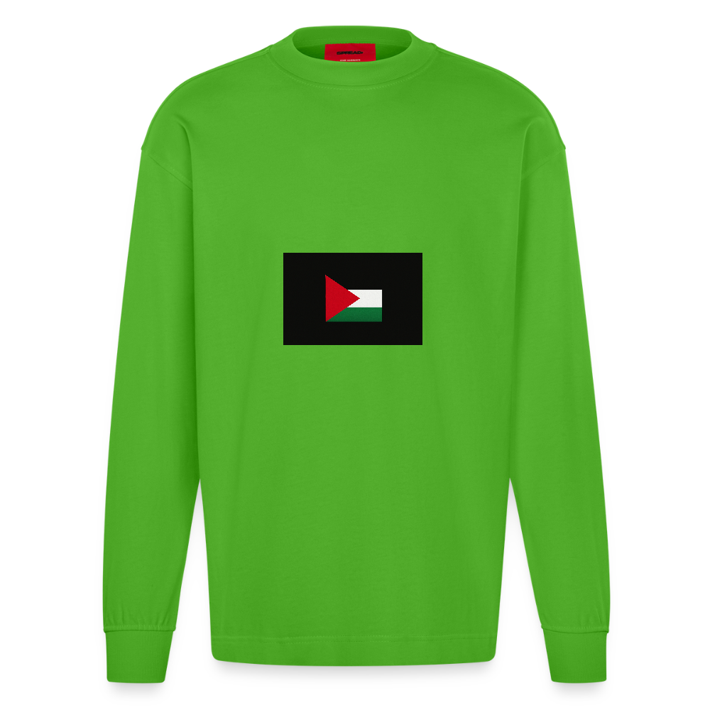 Manches longues bio épais oversize fabriqué en UE palestine - Apple Neon