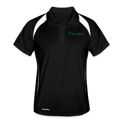 Men's Polo breathable Palestine - black/white