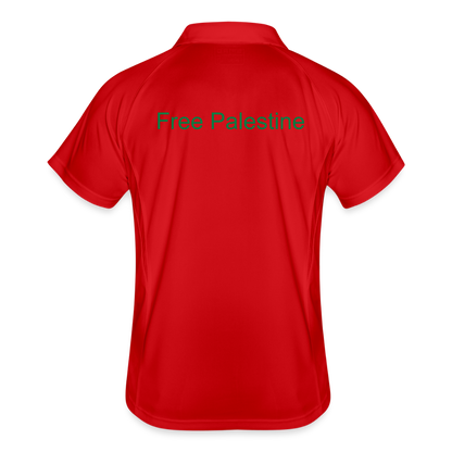 Men's Polo breathable Palestine - red/white
