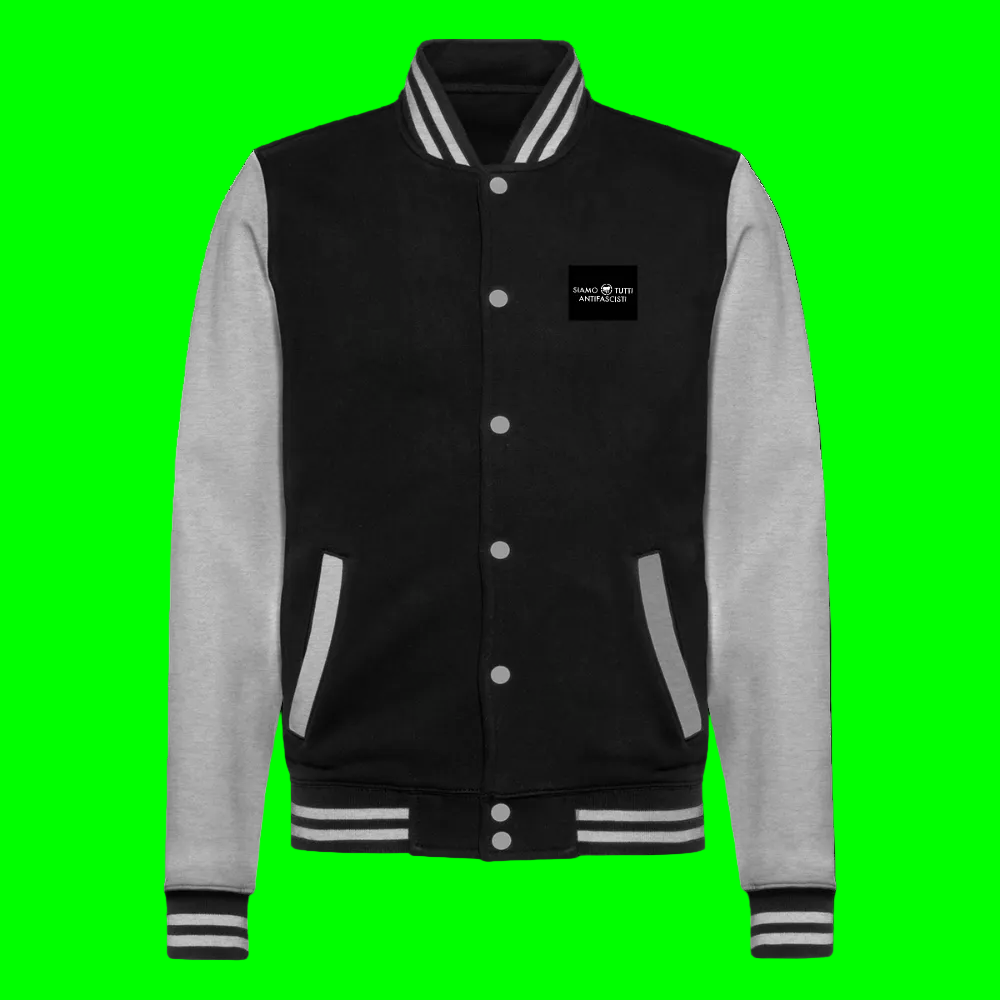 Veste Teddy - noir/gris chiné