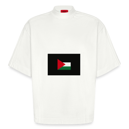 T-shirt bio épais oversize Boxy fabriqué en UE palestine - OFF WHITE