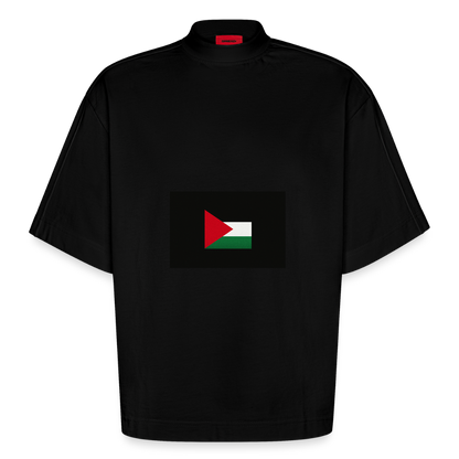 T-shirt bio épais oversize Boxy fabriqué en UE palestine - SOLID BLACK