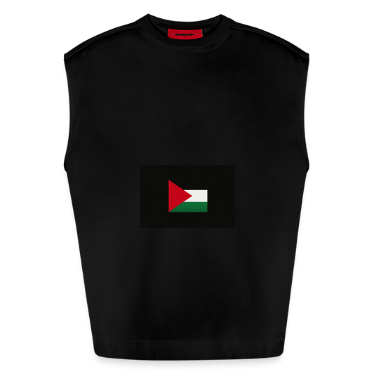 Débardeur bio épais oversize fabriqué en UE palestine - SOLID BLACK