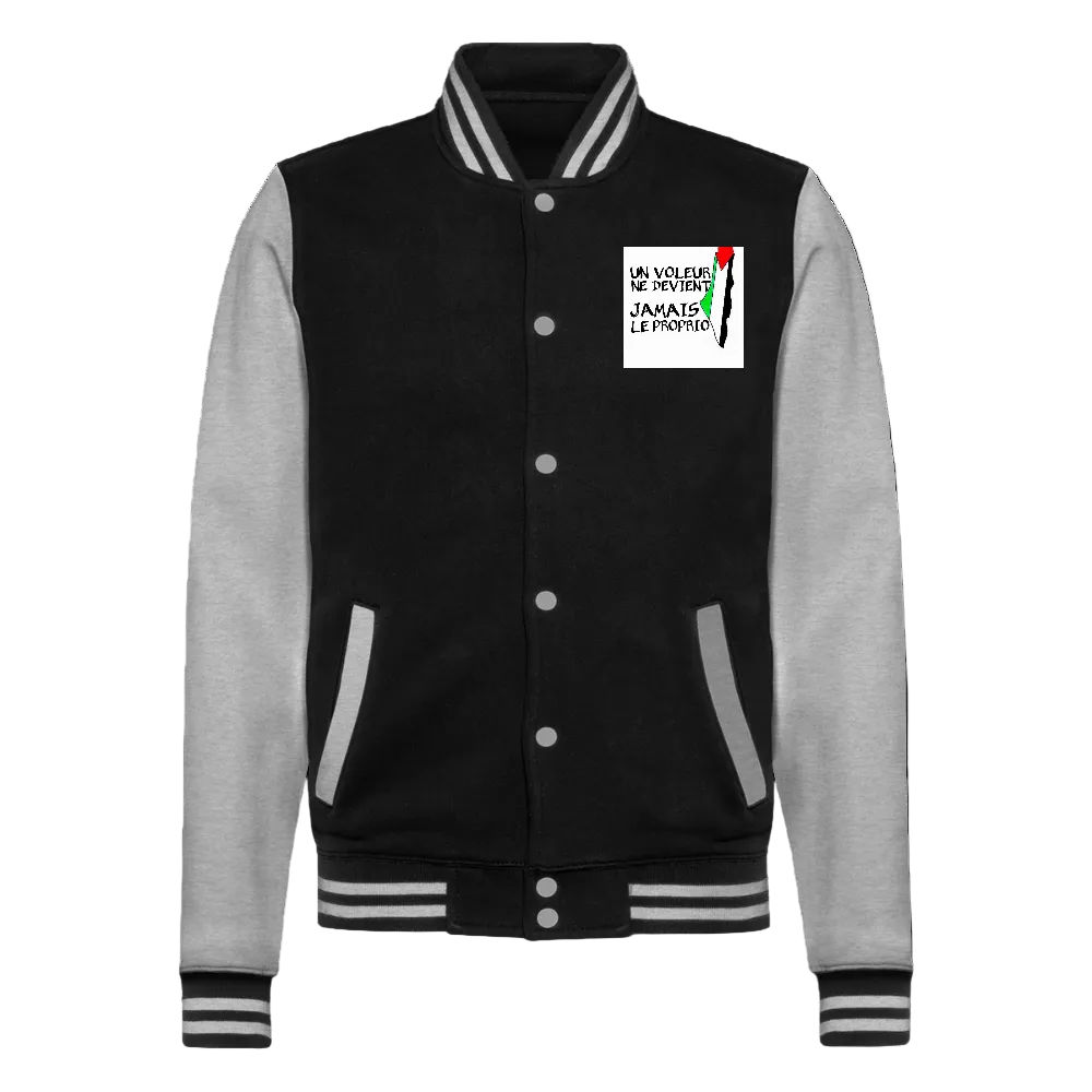 Veste Teddy🇵🇸🇵🇸 - noir/gris chiné