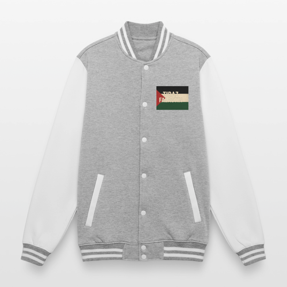 Veste Teddy de sport Palestine - gris chiné / blanc