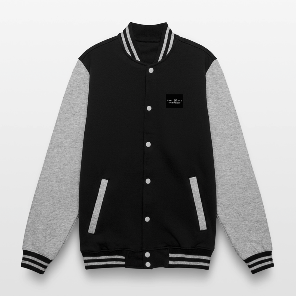 Veste Teddy - noir/gris chiné