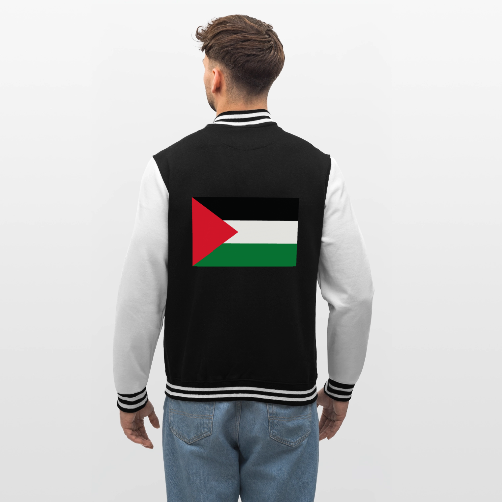 Veste Teddy - noir/blanc