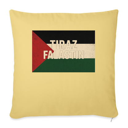 Coussin et housse de 45 x 45 cm - jaune délavé
