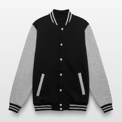 Veste Teddy - noir/gris chiné