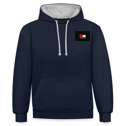 Sweat-shirt contraste Palestine - bleu marine/gris chiné