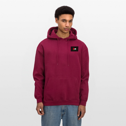 Sweat à capuche oversize unisexe Palestine - bordeaux