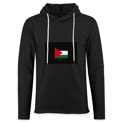 Sweat-shirt à capuche léger unisexe Palestine - charbon