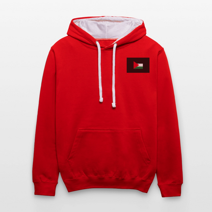 Sweat-shirt contraste Palestine - rouge/blanc