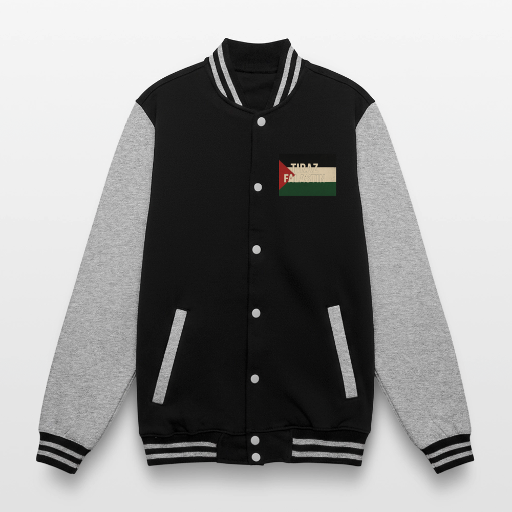 Veste Teddy de sport Palestine - noir/gris chiné