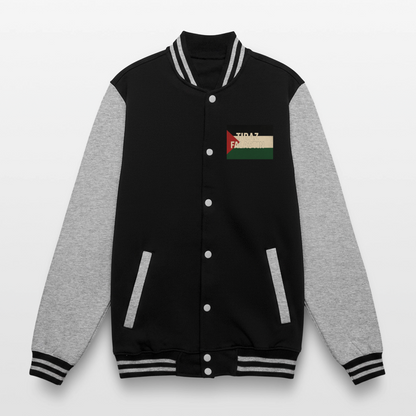 Veste Teddy de sport Palestine - noir/gris chiné
