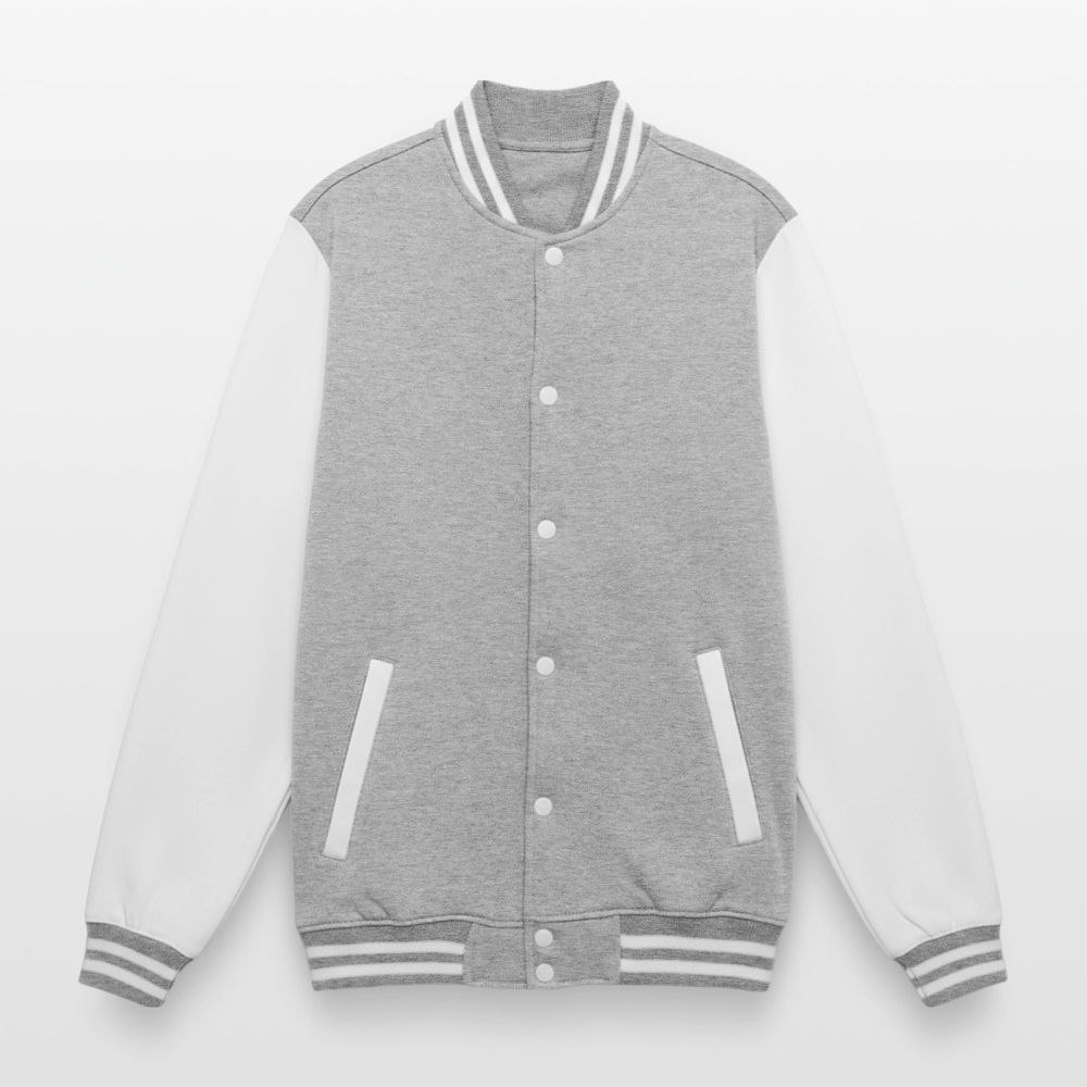 Veste Teddy🇵🇸 - gris chiné / blanc