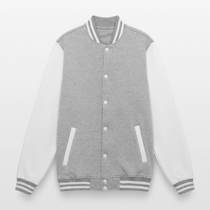 Veste Teddy🇵🇸 - gris chiné / blanc