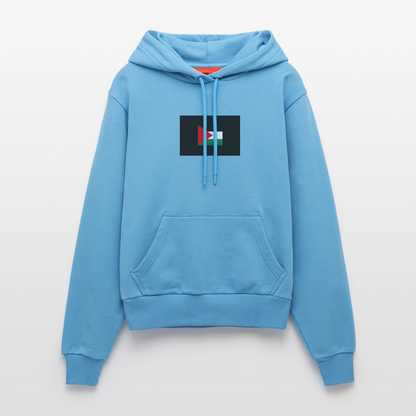 Sweat à capuche bio ajusté fabriqué en UE palestine -  Sol Blue