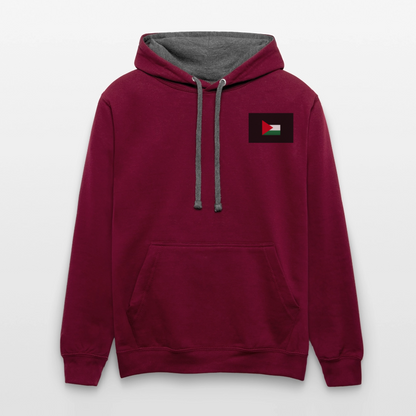 Sweat-shirt contraste Palestine - bordeaux/anthracite