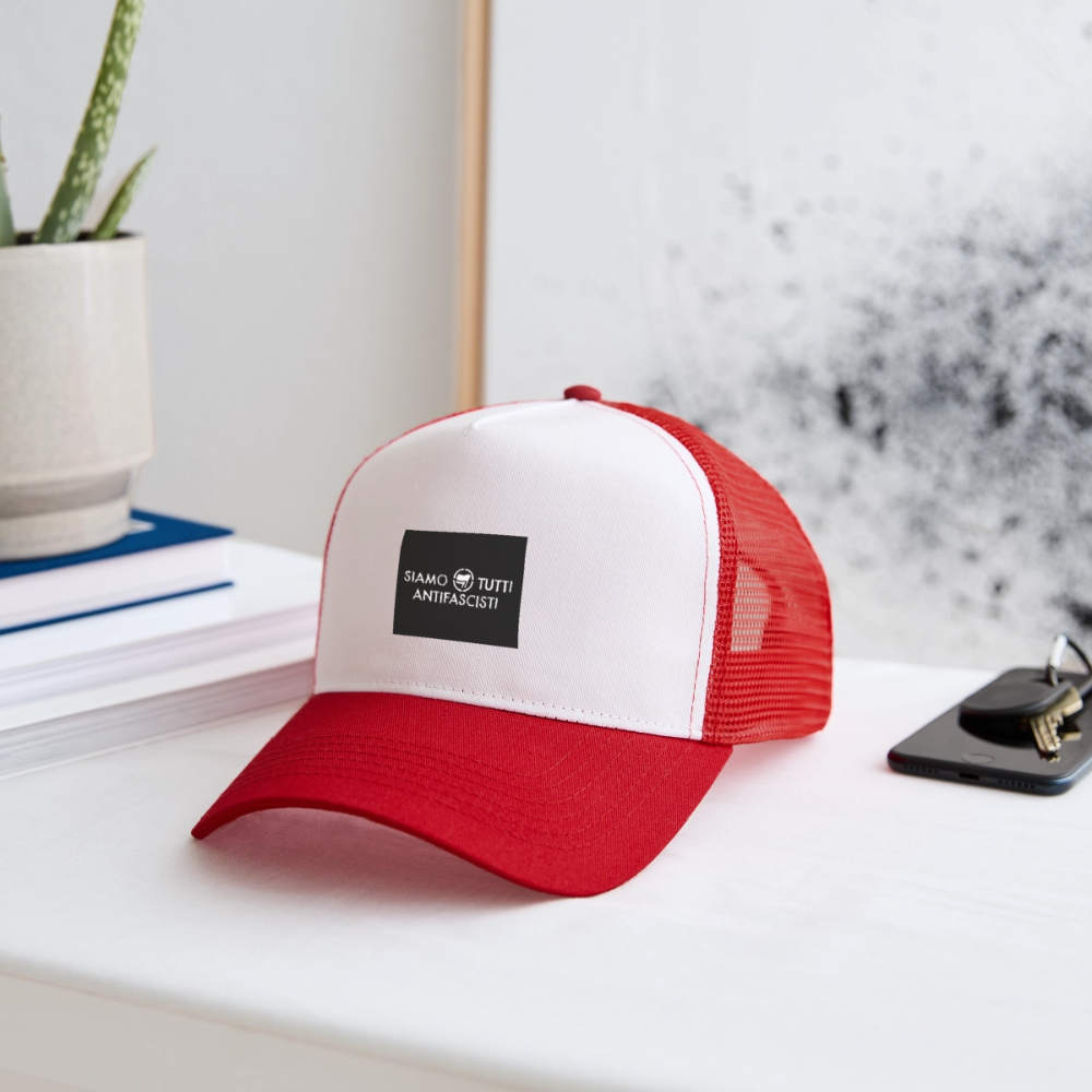 Trucker Cap - blanc/rouge