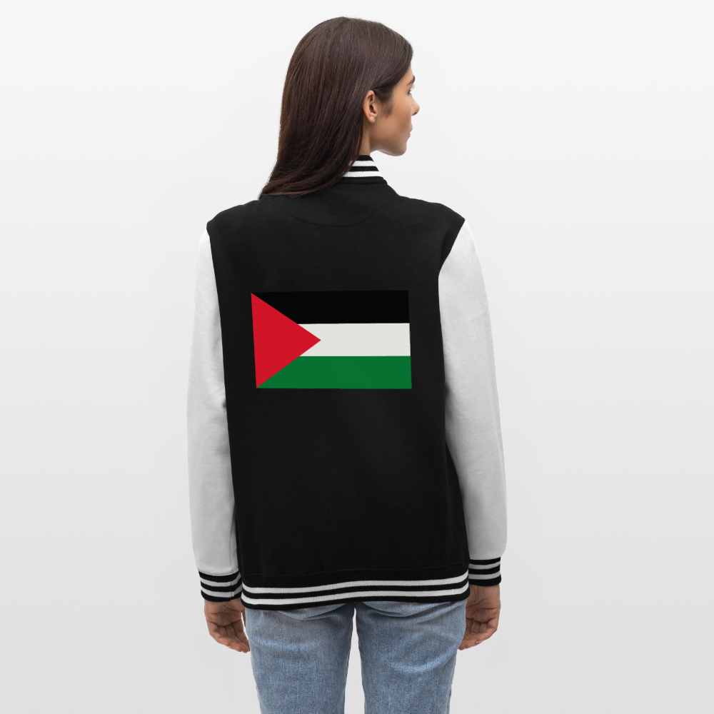 Veste Teddy - noir/blanc