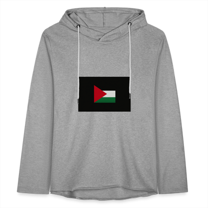 Sweat-shirt à capuche léger unisexe Palestine - gris chiné
