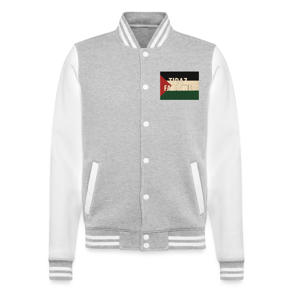 Veste Teddy de sport Palestine - gris chiné / blanc