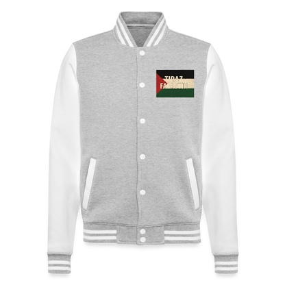 Veste Teddy de sport Palestine - gris chiné / blanc