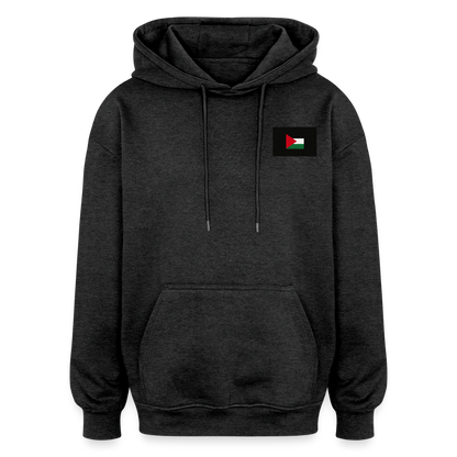 Sweat à capuche oversize unisexe Palestine - charbon